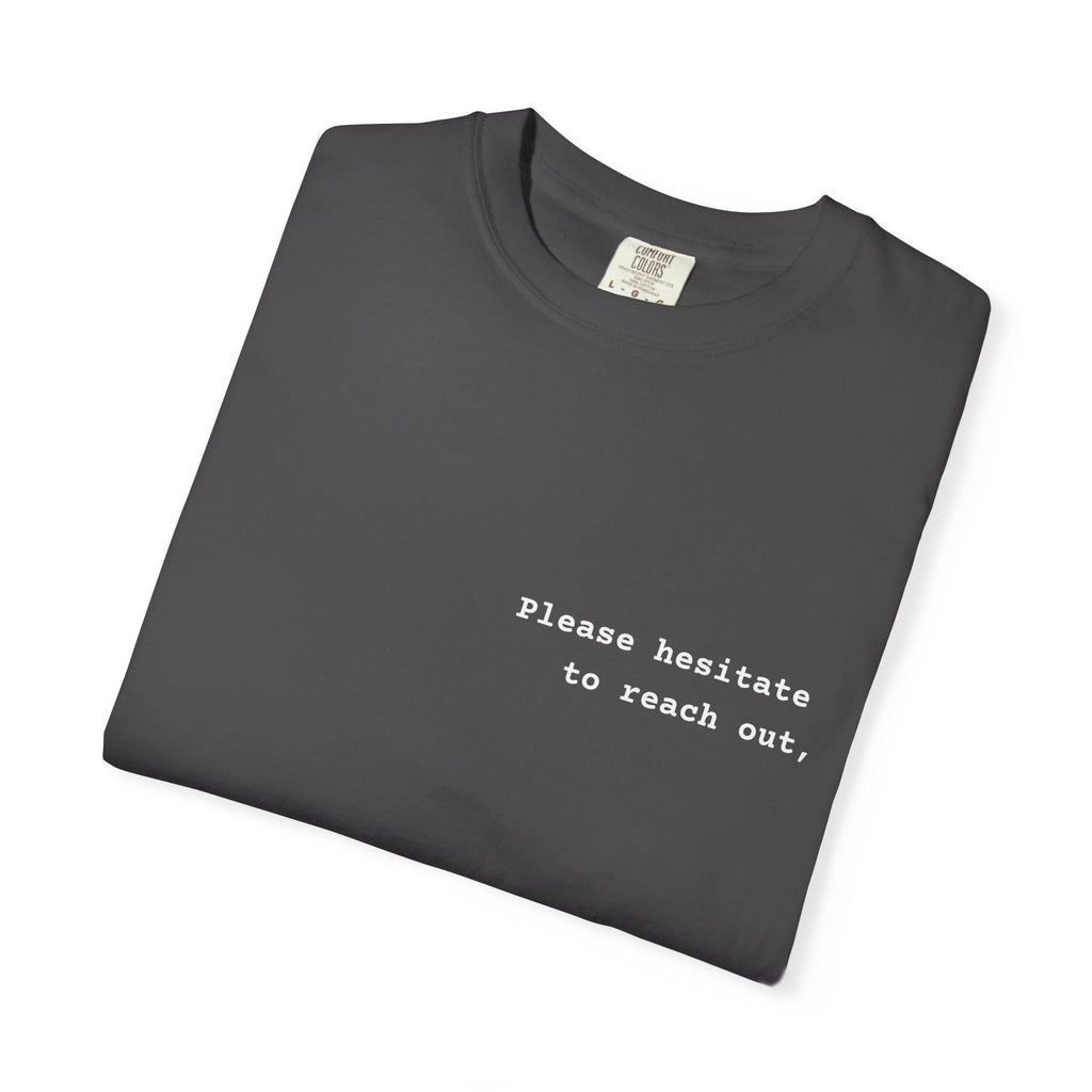 "Please hesitate" T-Shirt | Text Chest Print | Heavyweight Tee | Corporate Life